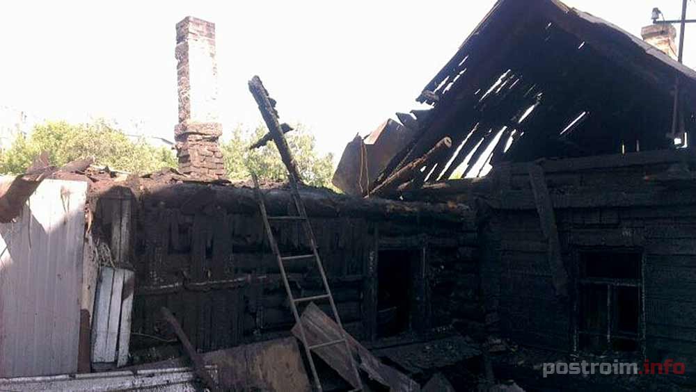 Дом из арболита в Новосибирске, чрезвычайное происшествие