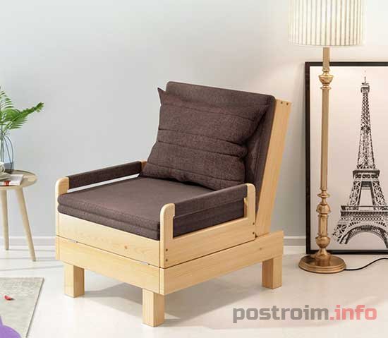 Кресло-кровать из реек