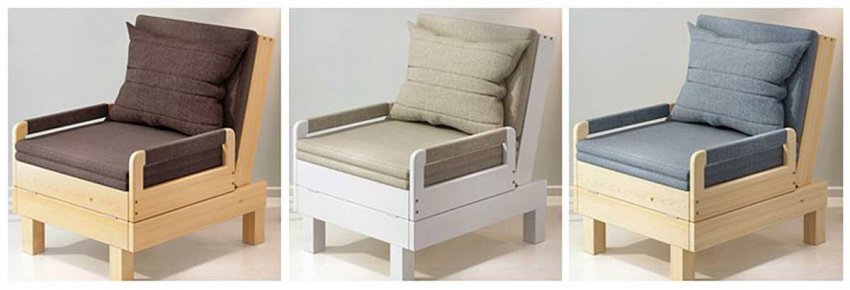 кресло-кровать - варианты цвета каркаса и обивки